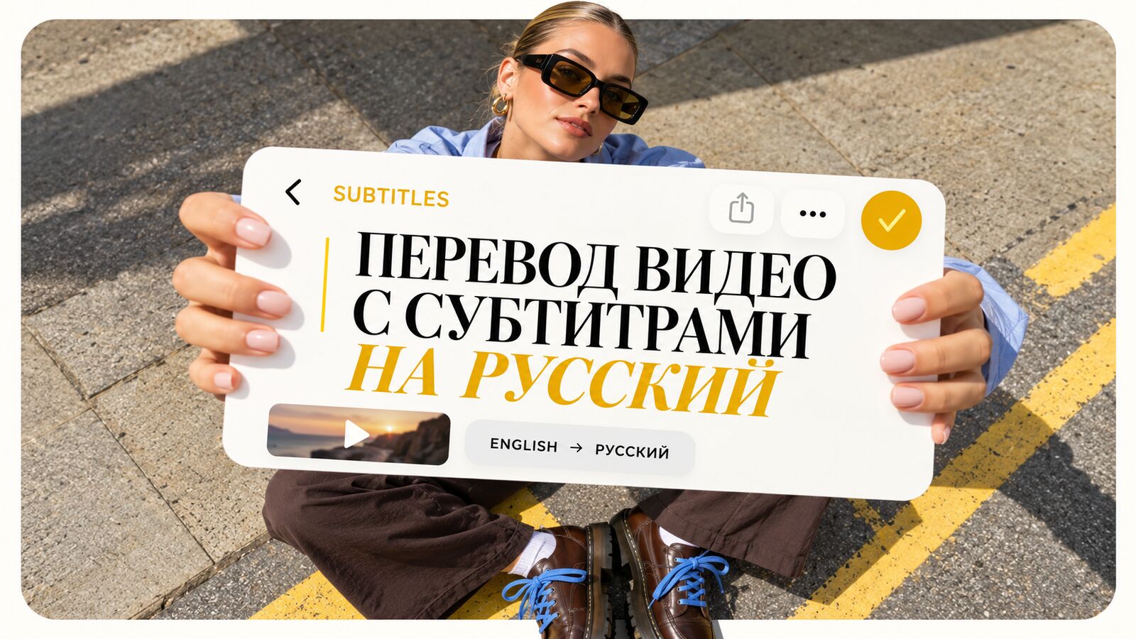 Перевод видео с субтитрами на русский: English → русский, видео с переведёнными субтитрами